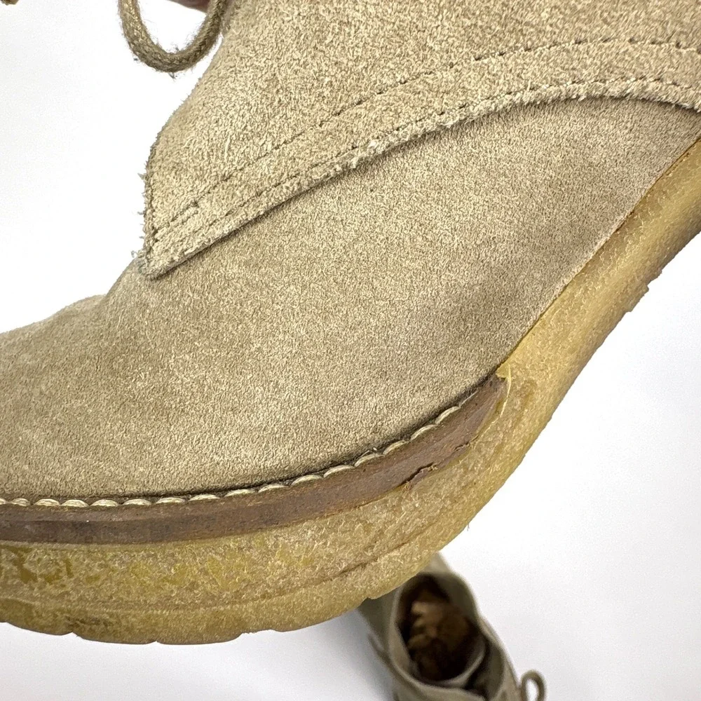 J Crew MacAlister Suede Bootie Womens Sz 7‎ Tan Beige Block Heel Chukka Desert